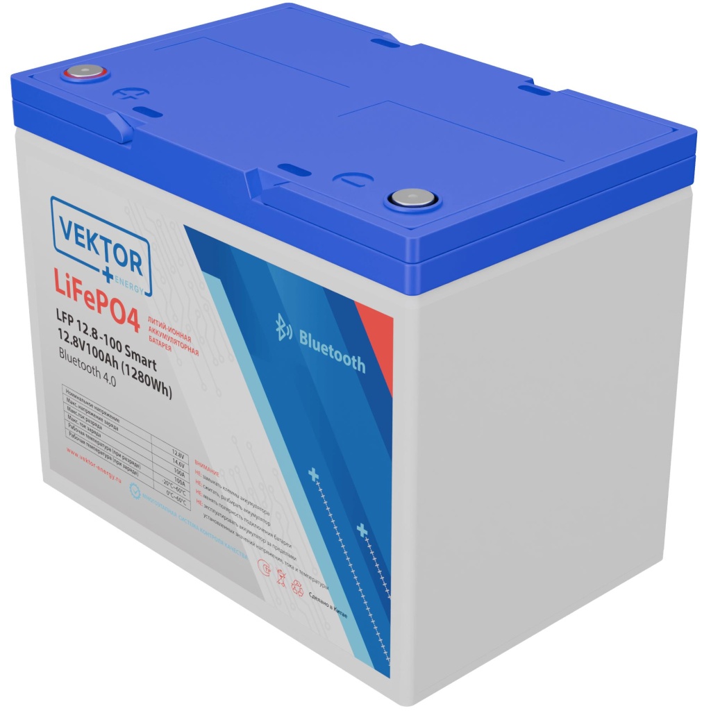 Литиевая аккумуляторная батарея LiFePO4 LFP 12-100 Smart